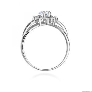 Pierścionek W0037 Diament Laboratoryjny 0,70ct białe złoto 375