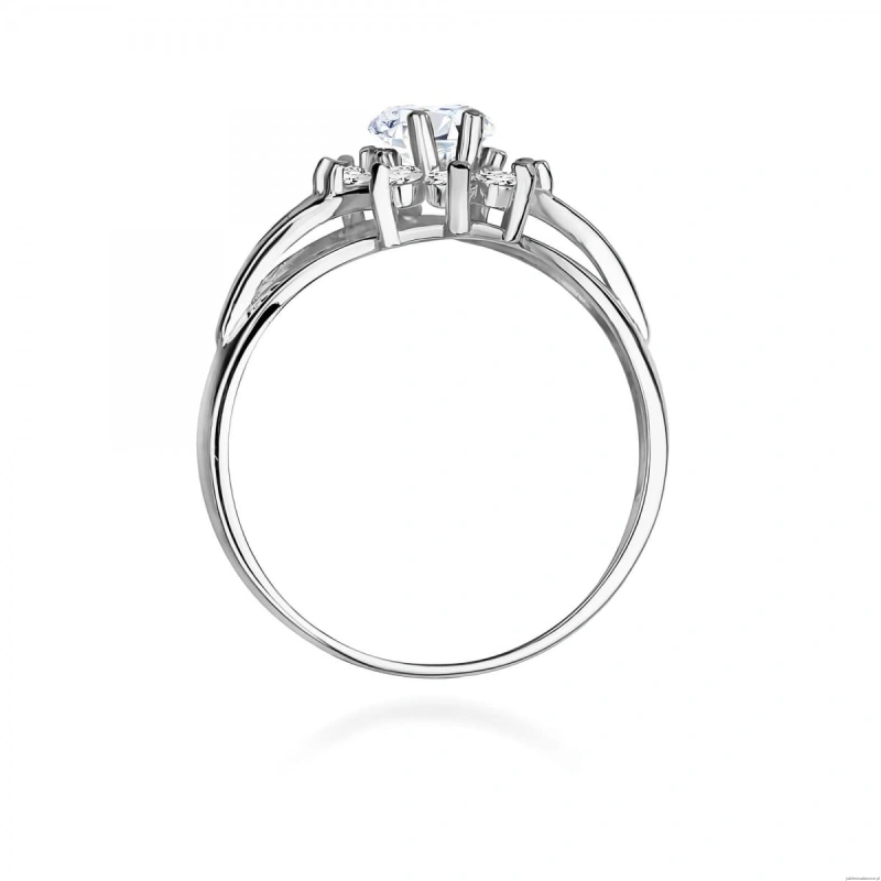 Pierścionek W0037 Diament Laboratoryjny 0,70ct białe złoto 375