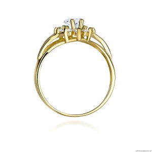 Pierścionek W0037 Diament Laboratoryjny 0,70ct żółte złoto 375
