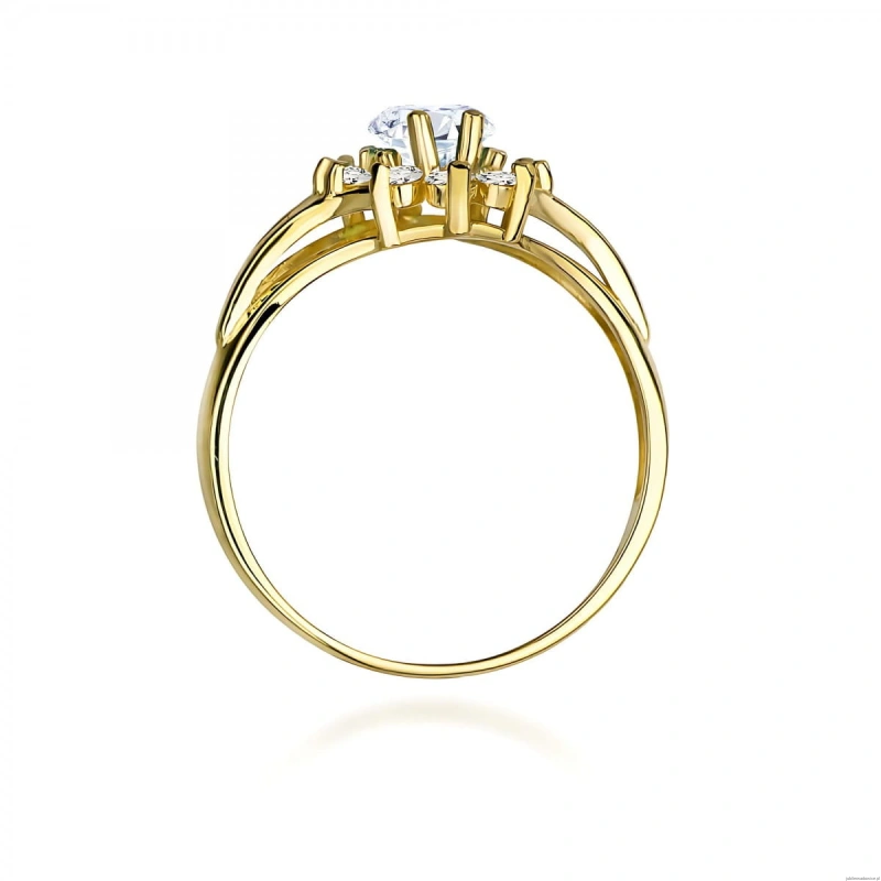 Pierścionek W0037 Diament Laboratoryjny 0,70ct żółte złoto 375