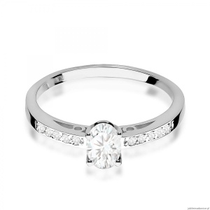Pierścionek W0067 Diament laboratoryjny 0,40ct białe złoto 375