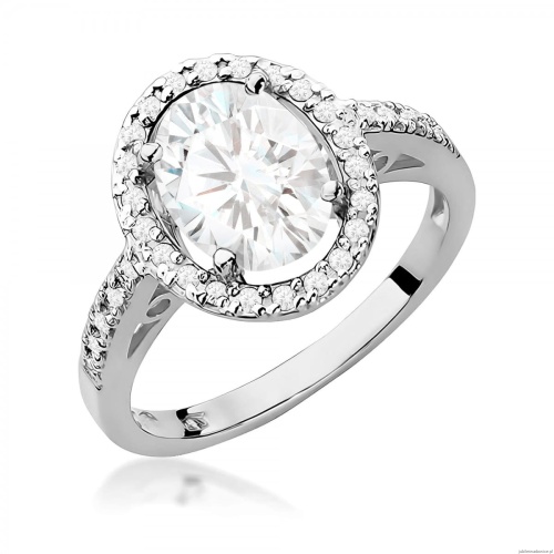 Pierścionek W0080 Diament Laboratoryjny 1,90ct białe złoto 375