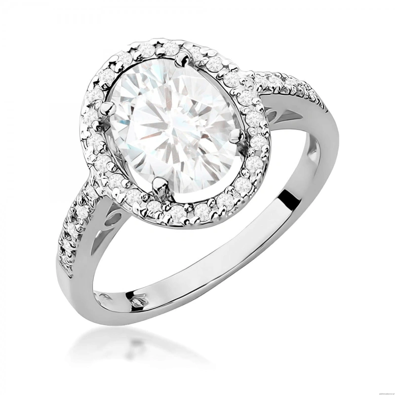 Pierścionek W0080 Diament Laboratoryjny 1,90ct białe złoto 375