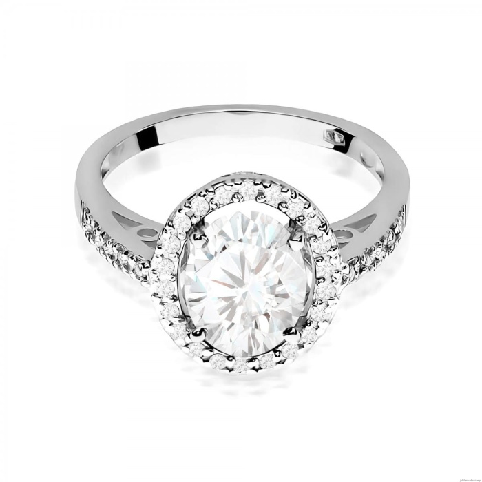 Pierścionek W0080 Diament Laboratoryjny 1,90ct białe złoto 375