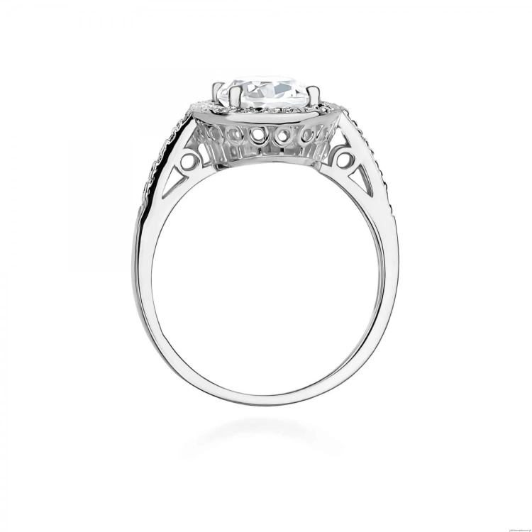 Pierścionek W0080 Diament Laboratoryjny 1,90ct białe złoto 375