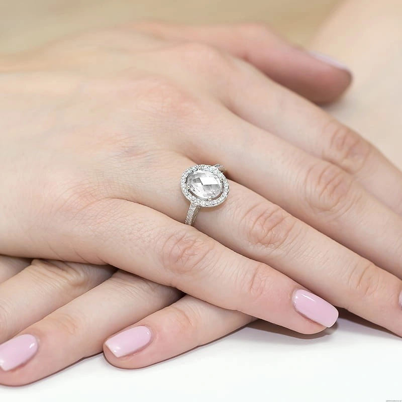 Pierścionek W0080 Diament Laboratoryjny 1,90ct białe złoto 375