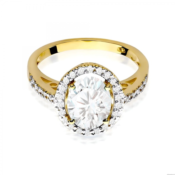 Pierścionek W0080 Diament Laboratoryjny 1,90ct żółte złoto 375