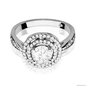 Pierścionek W0274 Diament Laboratoryjny 0,75ct białe złoto 375