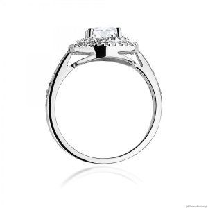 Pierścionek W0274 Diament Laboratoryjny 0,75ct białe złoto 375