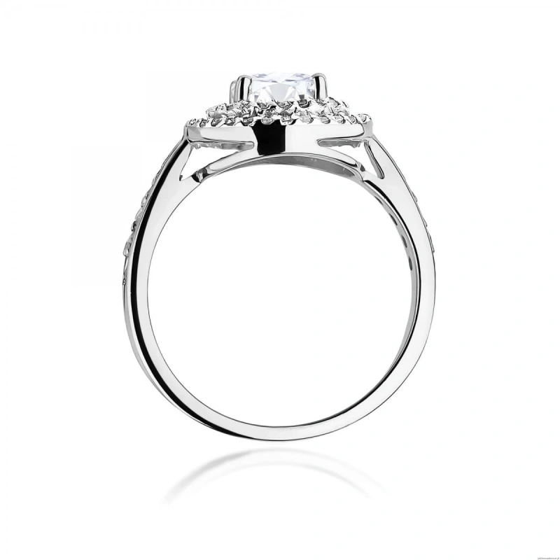 Pierścionek W0274 Diament Laboratoryjny 0,75ct białe złoto 375
