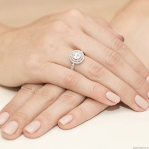 Pierścionek W0274 Diament Laboratoryjny 0,75ct białe złoto 375