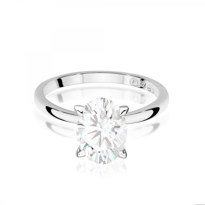 Pierścionek W0688 Diament Laboratoryjny 2,00ct białe złoto 375