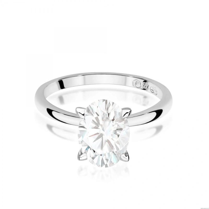 Pierścionek W0688 Diament Laboratoryjny 2,00ct białe złoto 375