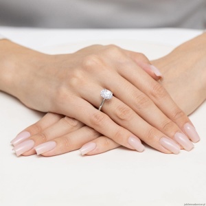 Pierścionek W0688 Diament Laboratoryjny 2,00ct białe złoto 375