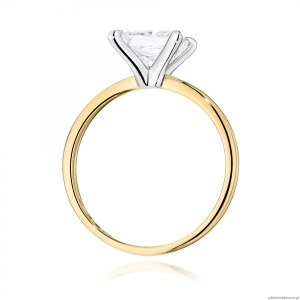 Pierścionek W0690 Diament Laboratoryjny 2,00ct żółte złoto 375