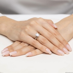 Pierścionek W0691 Diament Laboratoryjny 2,00ct białe złoto 375