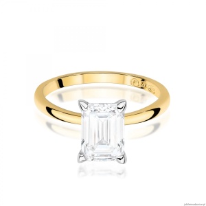 Pierścionek W0691 Diament Laboratoryjny 2,00ct żółte złoto 375