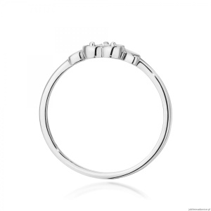 Pierścionek W0709 Diament 0,01ct białe złoto 375