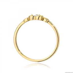 Pierścionek W0709 Diament 0,01ct żółte złoto 375