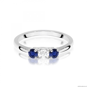 Pierścionek W0711 Diament 0,03ct białe złoto 375