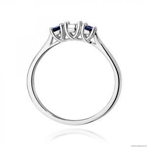 Pierścionek W0711 Diament 0,03ct białe złoto 375