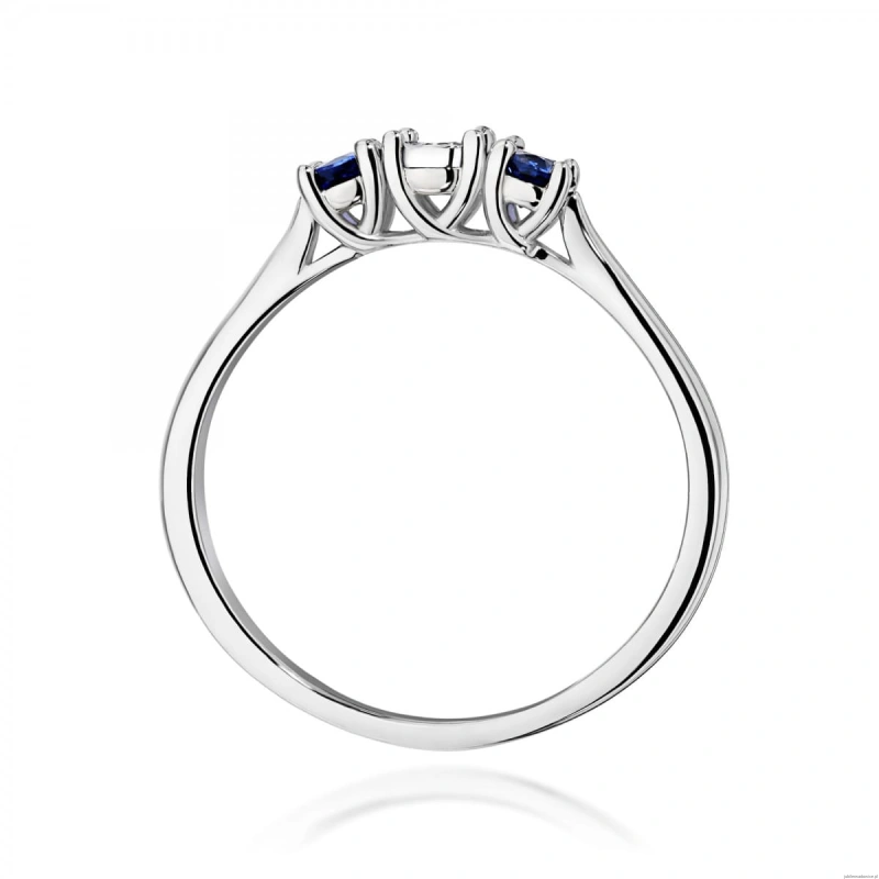 Pierścionek W0711 Diament 0,03ct białe złoto 375