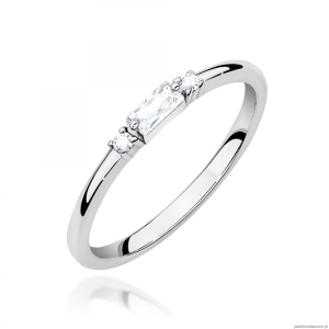 Pierścionek W0714 Diament 0,13ct białe złoto 375