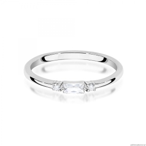 Pierścionek W0714 Diament 0,13ct białe złoto 375