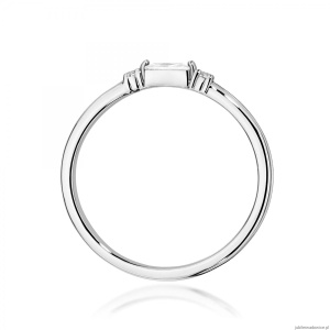 Pierścionek W0714 Diament 0,13ct białe złoto 375