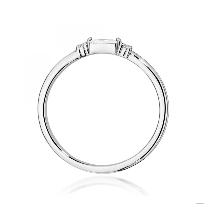 Pierścionek W0714 Diament 0,13ct białe złoto 375
