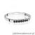 Pierścionek W0619 Czarny Diament 0,12ct białe złoto 375