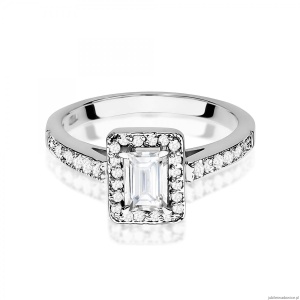 Pierścionek W0422 Diament Laboratoryjny 0,60ct białe złoto 375