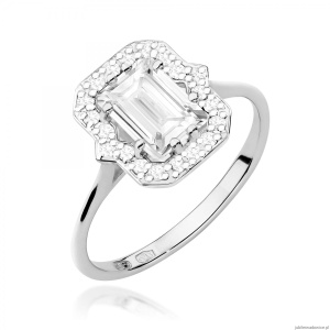 Pierścionek W0576 Diament Laboratoryjny 1.00ct białe złoto 375