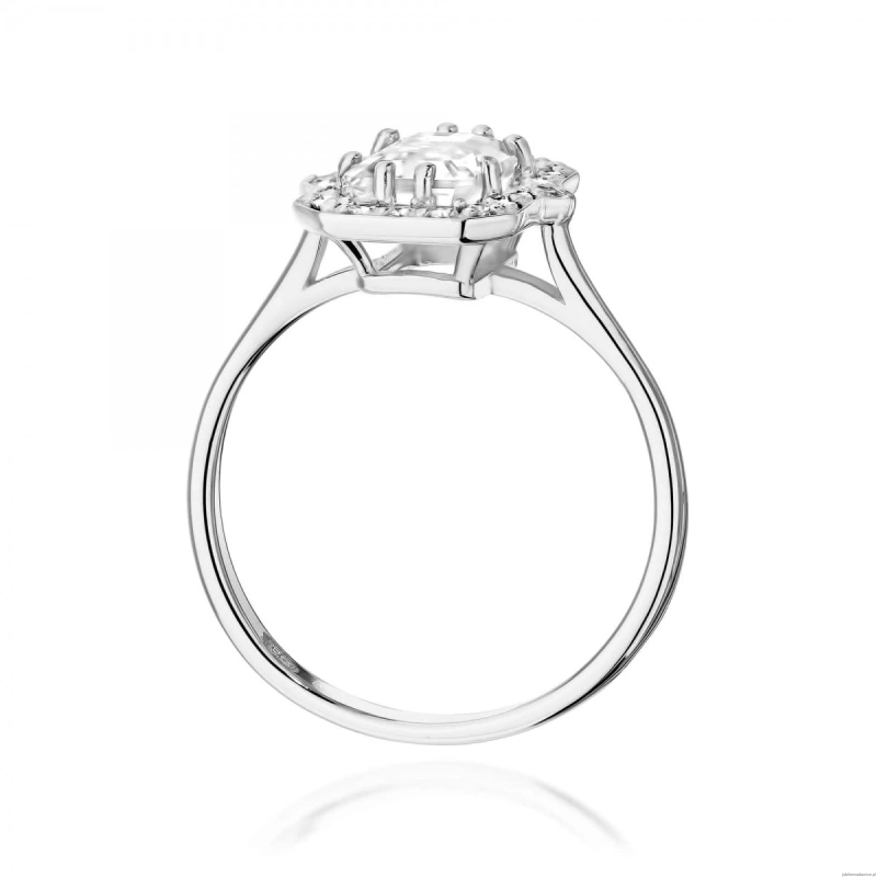 Pierścionek W0576 Diament Laboratoryjny 1.00ct białe złoto 375