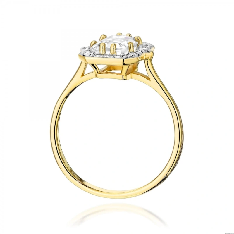 Pierścionek W0576 Diament Laboratoryjny 1.00ct żółte złoto 375