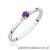 Pierścionek W0464 Ametyst 0,10ct białe złoto 375