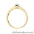 Pierścionek W0464 Szafir 0,15ct żółte złoto 375