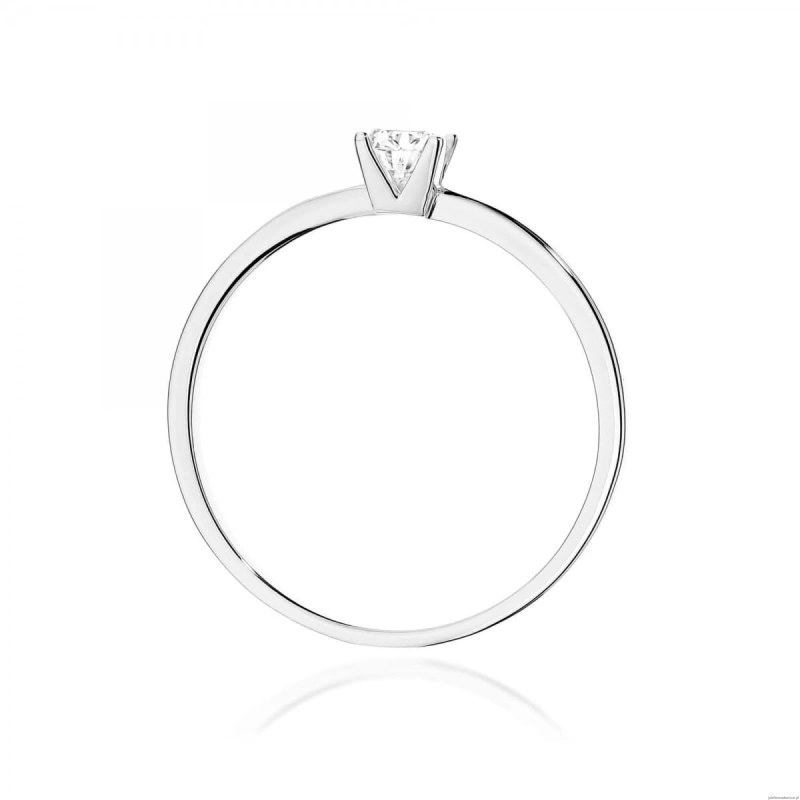 Pierścionek W0586 Diament Laboratoryjny 0,15ct białe złoto 375