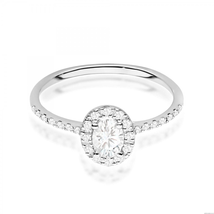 Pierścionek W0584 Diament Laboratoryjny 0,30ct białe złoto 375