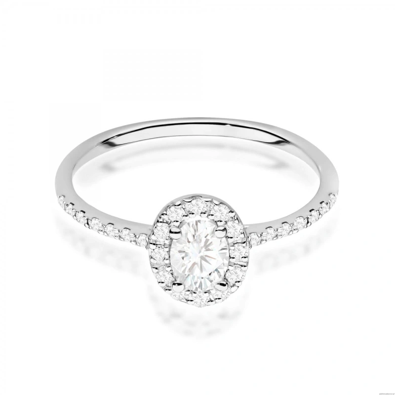 Pierścionek W0584 Diament Laboratoryjny 0,30ct białe złoto 375