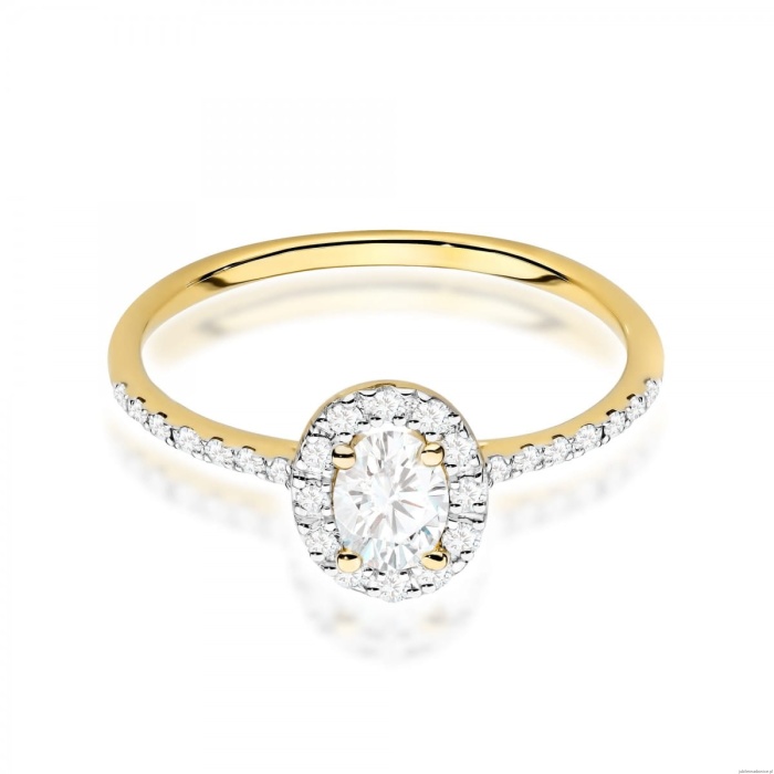 Pierścionek W0584 Diament Laboratoryjny 0,30ct żółte złoto 375