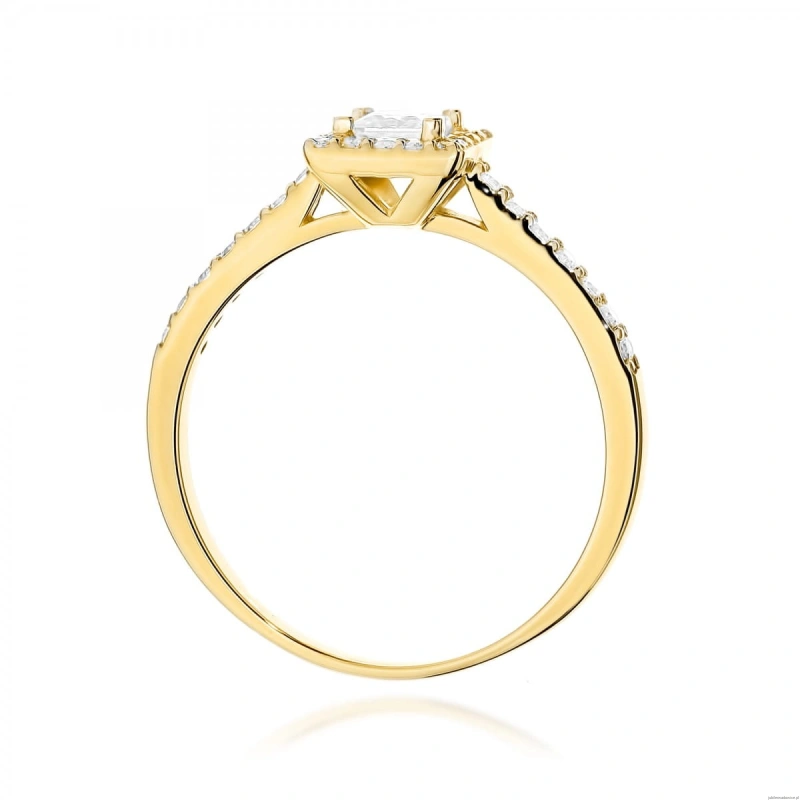 Pierścionek W0591 Diament laboratoryjny 0,30ct żółte złoto 375