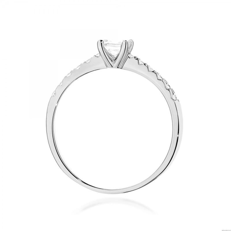 Pierścionek W0589 Diament Laboratoryjny 0,30ct białe złoto 375