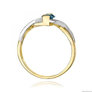 Pierścionek W0028 Topaz London Blue 0,50ct żółte złoto 375
