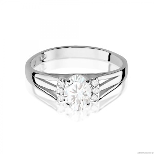 Pierścionek W0005 Diament laboratoryjny 0,40ct białe złoto 375
