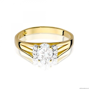 Pierścionek W0005 Diament laboratoryjny 0,40ct żółte złoto 375