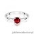 Pierścionek W0656 Granat 0,60ct białe złoto 375