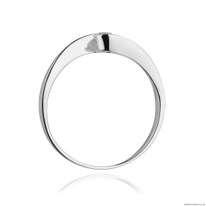 Pierścionek W0160 Diament Laboratoryjny 0,13ct białe złoto 375