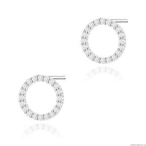Kolczyki K0580 z diamentami białe złoto