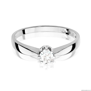 Pierścionek W0173 Diament Laboratoryjny 0,15ct białe złoto